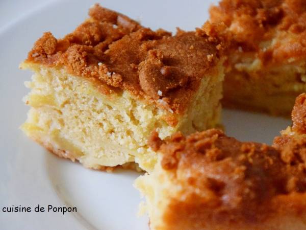 Carré moelleux aux pommes et spéculoos - Préparation etape 2