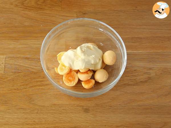 Oeufs mimosa (faciles et rapides) - Préparation etape 2