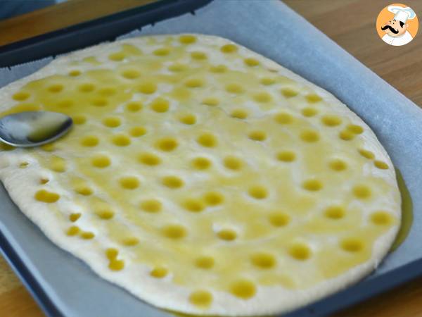 Focaccia, le pain italien au romarin - Préparation etape 5