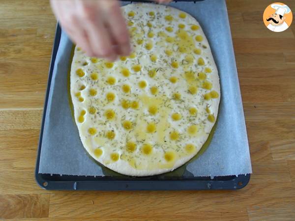 Focaccia, le pain italien au romarin - Préparation etape 6