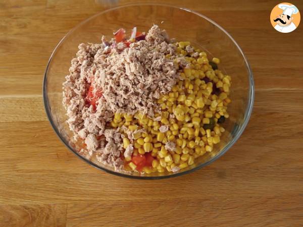 Salade de riz composée (facile et rapide) - Préparation etape 2