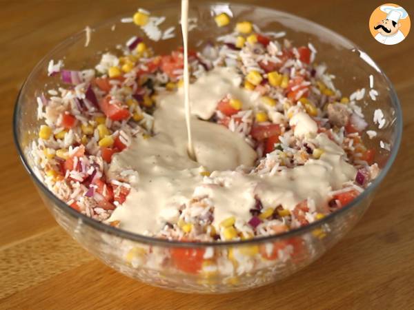 Salade de riz composée (facile et rapide) - Préparation etape 4