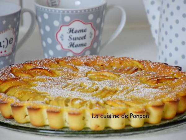 Flamusse aux pommes et ricotta, sans beurre - Préparation etape 3