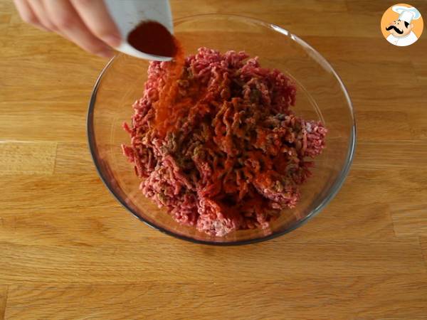 Tajine de kefta (boulettes de viande hachée aux épices et aux herbes) - Préparation etape 2