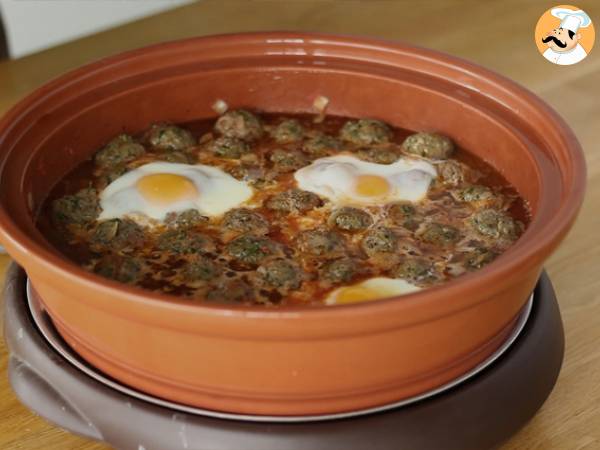 Tajine de kefta (boulettes de viande hachée aux épices et aux herbes) - Préparation etape 7