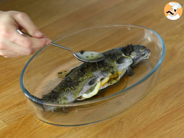 Truite au four thym et huile d'olive - Préparation etape 4