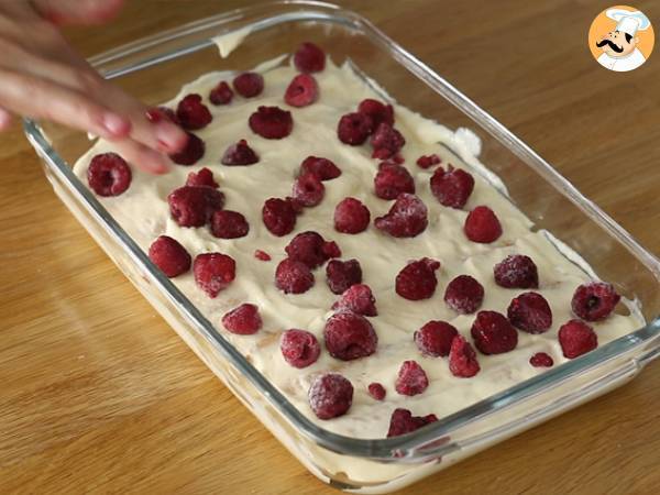 Tiramisu aux framboises simple et rapide - Préparation etape 5