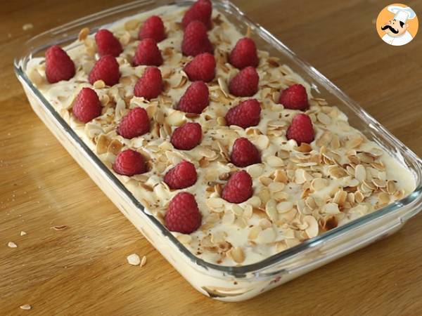 Tiramisu aux framboises simple et rapide - Préparation etape 7
