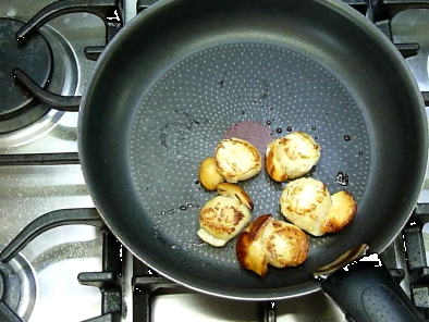 Salade de St Jacques et d'asperges vertes au vinaigre balsamique - Préparation etape 3
