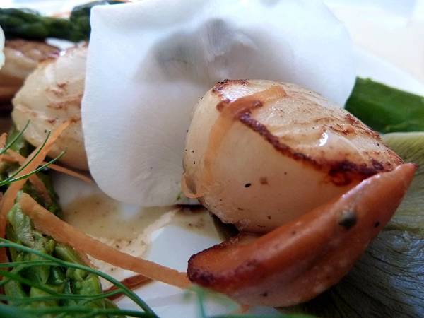 Salade de St Jacques et d'asperges vertes au vinaigre balsamique - Préparation etape 5