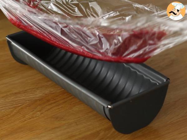 Bûche à la mangue et à la framboise - Préparation etape 9