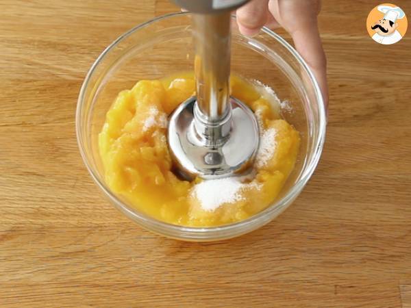 Bûche à la mangue et à la framboise - Préparation etape 11