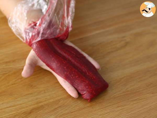 Bûche à la mangue et à la framboise - Préparation etape 16