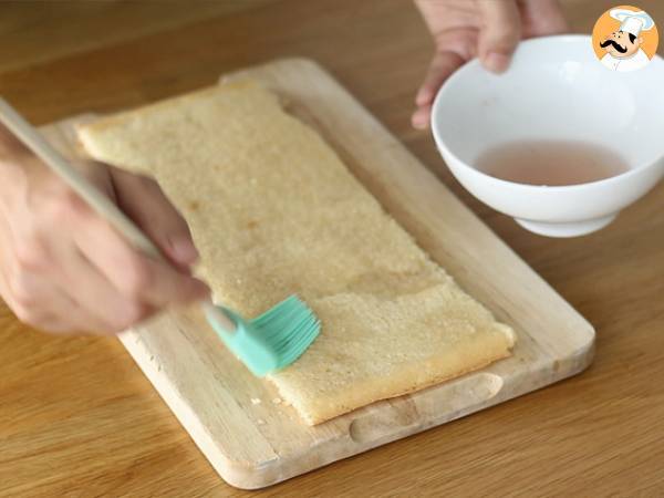 Bûche à la mangue et à la framboise - Préparation etape 18