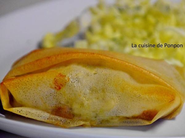 Brick de poireaux sur lit de rillettes de poulet - Préparation etape 5