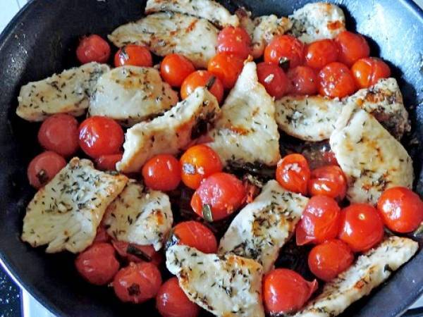 Escalope de poulet au citron et tomates cerises - Préparation etape 2