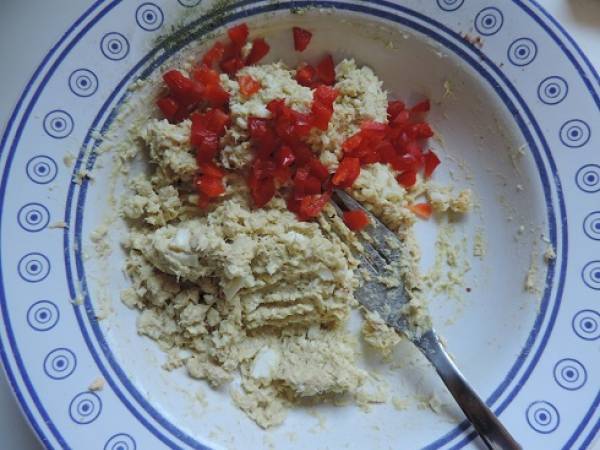 Maki de concombre au merlu - Préparation etape 1