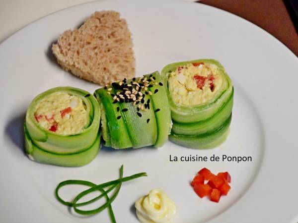 Maki de concombre au merlu - Préparation etape 5