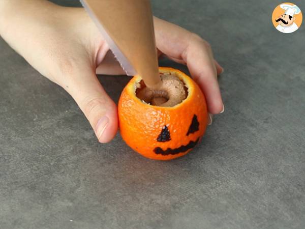 Clémentines d'Halloween et sa mousse au chocolat - Préparation etape 5