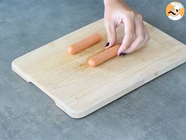 Hot dogs ensanglantés d'Halloween - Préparation etape 1