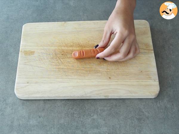 Hot dogs ensanglantés d'Halloween - Préparation etape 3