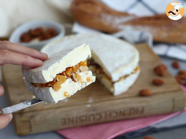 Brie fourré aux abricots et aux amandes - Préparation etape 5