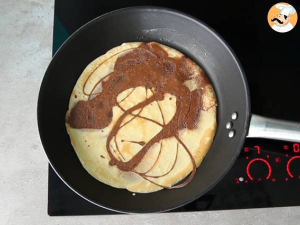 Crêpes marbrées vanille chocolat - Préparation etape 4