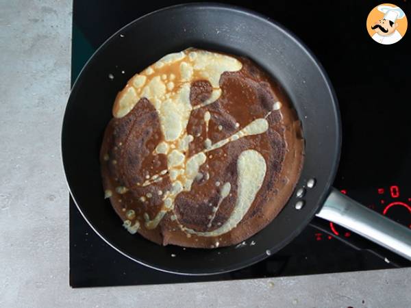 Crêpes marbrées vanille chocolat - Préparation etape 5