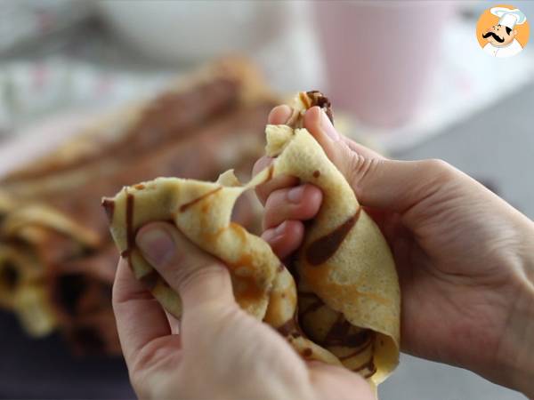 Crêpes marbrées vanille chocolat - Préparation etape 6