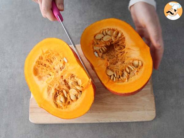 Potimarron et pois chiches au four, romarin, feta - Préparation etape 1