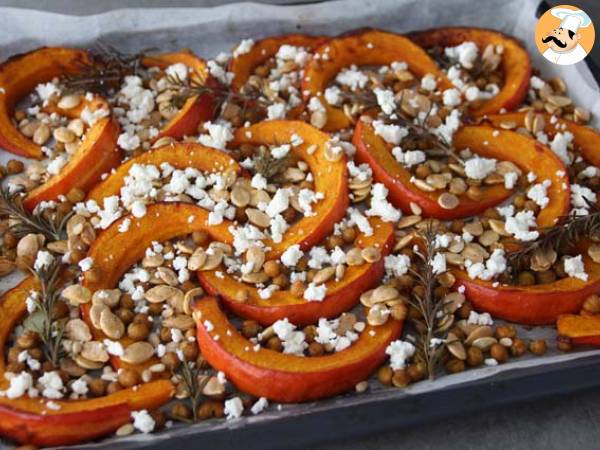 Potimarron et pois chiches au four, romarin, feta - Préparation etape 6