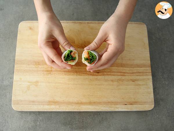 Rouleaux de printemps au saumon fumé et pomme - Préparation etape 5