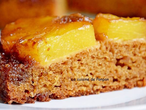 Gâteau à l'ananas frais caramélisé à la cassonade - Préparation etape 6