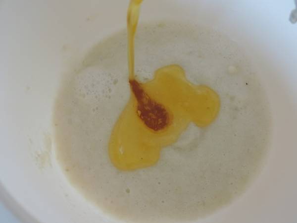 Financier aux vermicelles de chocolat et coeur à la confiture de lait - Préparation etape 2