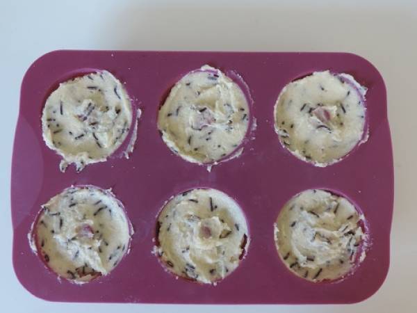 Financier aux vermicelles de chocolat et coeur à la confiture de lait - Préparation etape 4