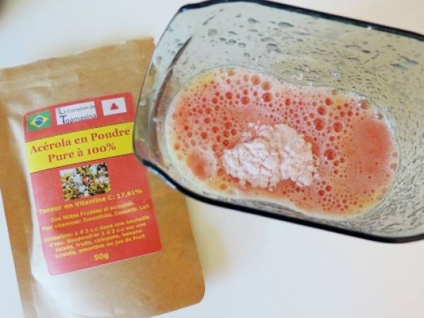 Jus d'orange, pamplemousse, kiwi et sirop d'amour, vegan - Préparation etape 2