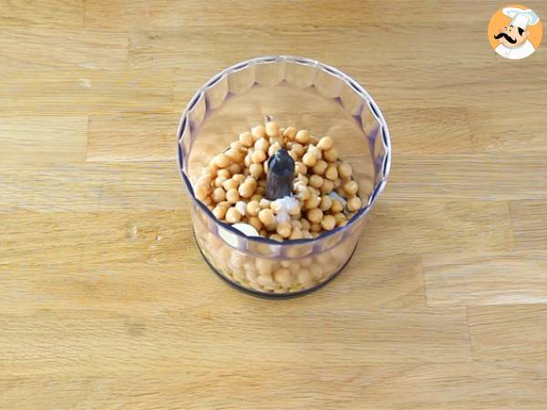 Potager pour l'apéritif (houmous et petits légumes) - Préparation etape 1