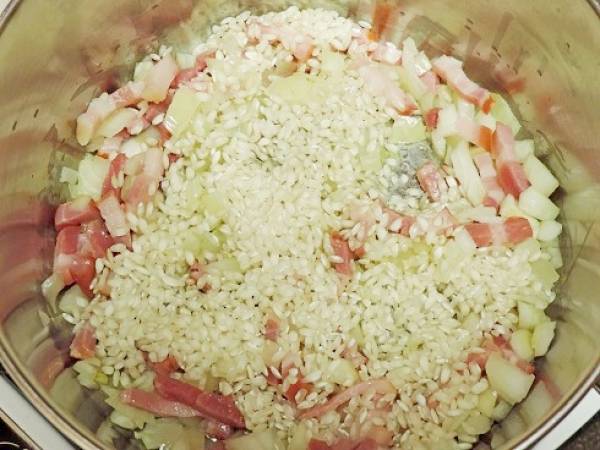 Risotto aux légumes confits - Préparation etape 1