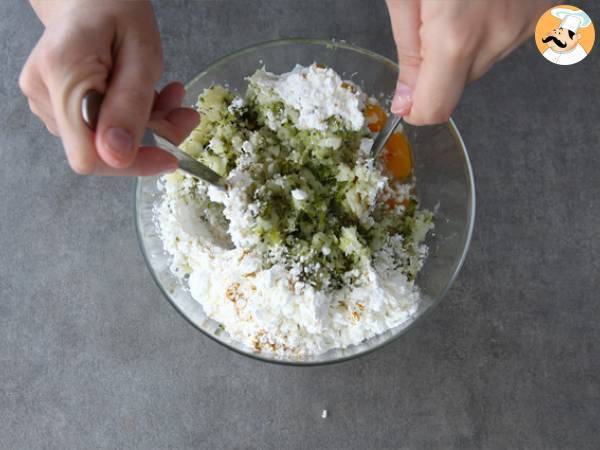 Galettes de chou-fleur et brocoli au curry - Préparation etape 3