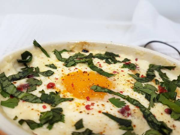 Oeuf cocotte chèvre et échalotes - Préparation etape 4