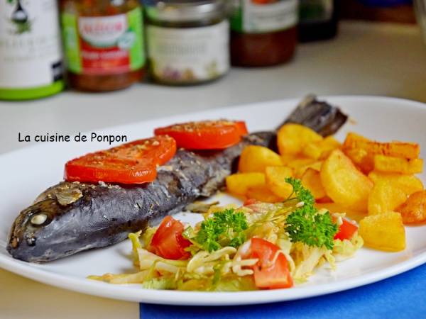 Truite arc-en-ciel au pesto de tomates cuite au four - Préparation etape 3