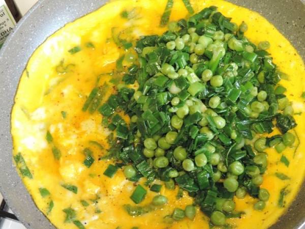 Omelette aux petits pois d'Alain Ducasse, végétarien - Préparation etape 3
