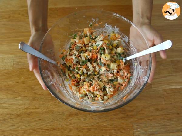 Salpicão - Salade brésilienne - Préparation etape 6