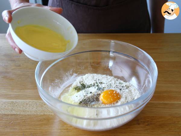 Biscuits apéritif au parmesan et romarin - Préparation etape 1