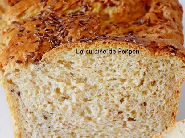 Pain au lait, aux graines de lin et linette, sans beurre - Préparation etape 4