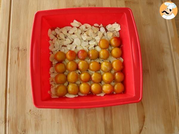 Gâteau renversé aux mirabelles et amandes - Préparation etape 2