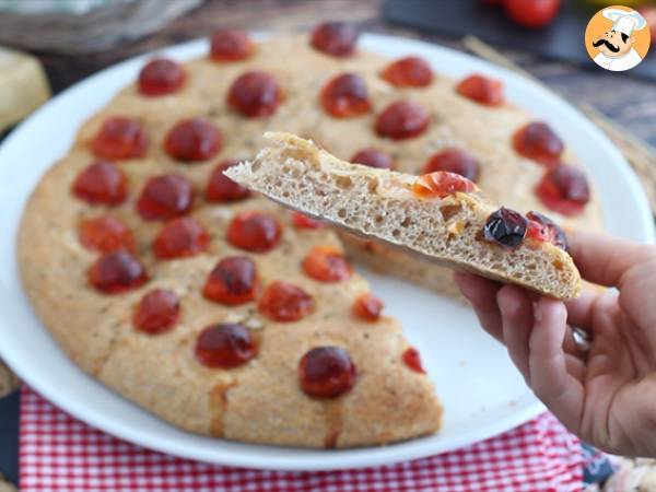Focaccia aux tomates cerises - Préparation etape 6