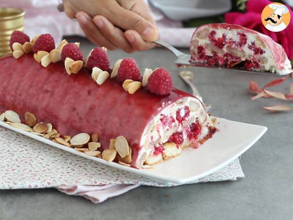 Bûche tiramisu aux framboises - Préparation etape 12