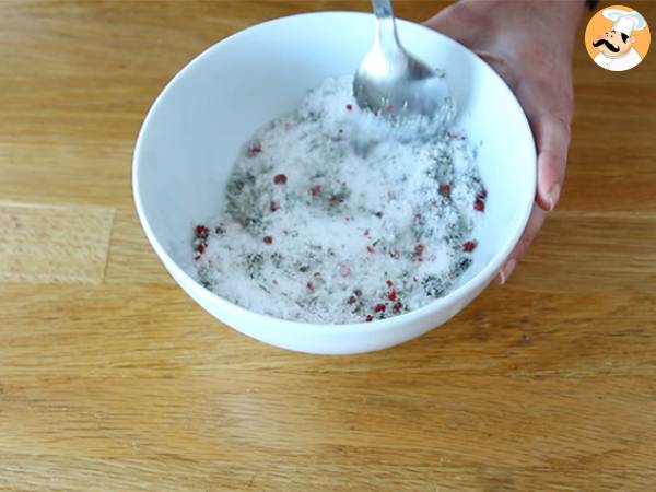 Saumon gravlax facile - Préparation etape 1