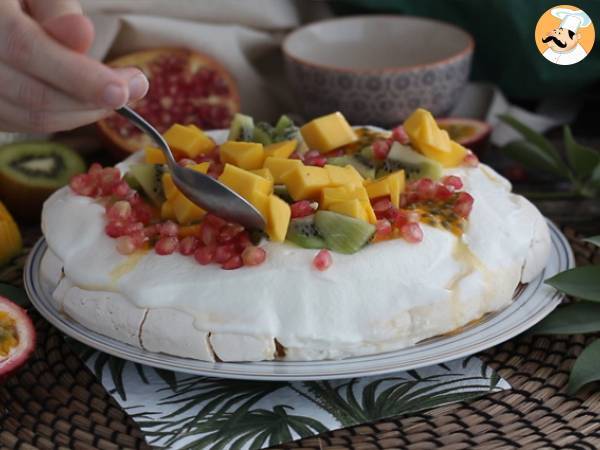 Pavlova aux fruits exotiques facile - Préparation etape 6